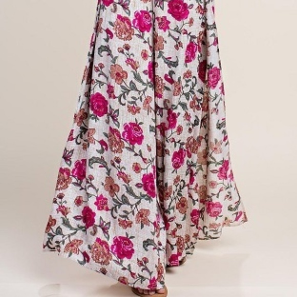 Beautiful vintage floral slit pant set - Picture 3 of 6